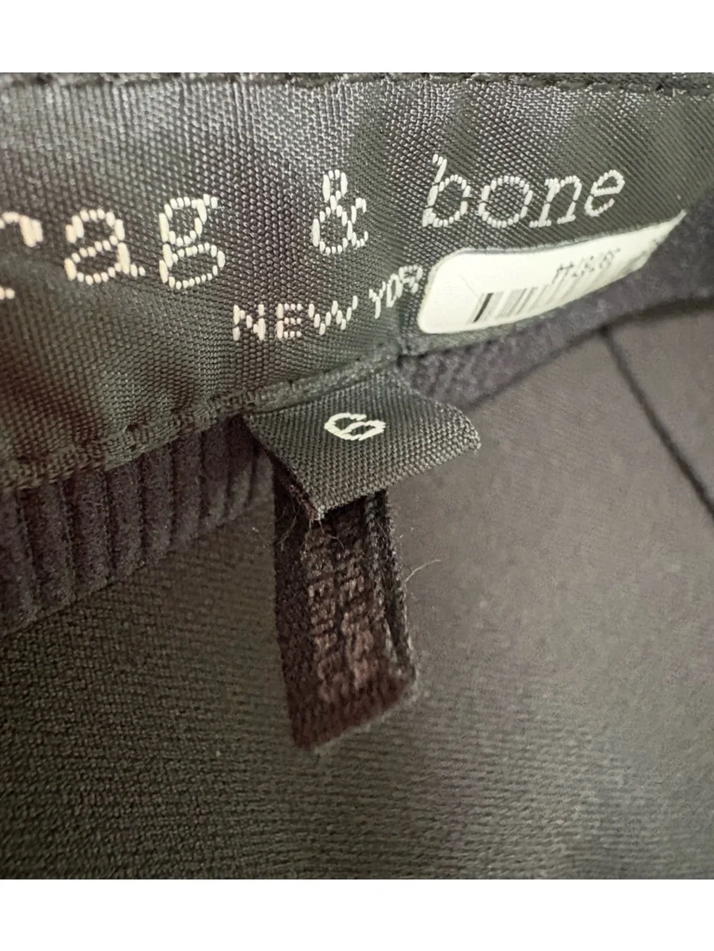 Rag & Bone Simone Sport Pant Trouser, Size 6, Black - Picture 10 of 11